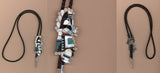 Multi-Stone Inlay Kachina Dancer Bolo by Eldred Martinez  - Zuni Fetish