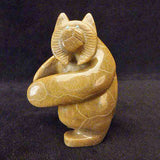 Petoskey Stone Bobcat by Brion Hattie  - Zuni Fetish