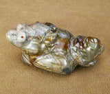 Picasso Marble Frogs and Tadpole by Debra Gasper and Ray Tsethlikai  - Zuni Fetish