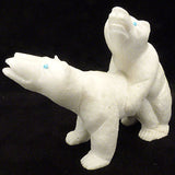 Marble Bear, Double by Herbert Him  - Zuni Fetish