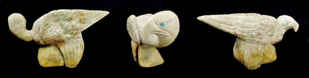 Picasso Marble Bird, Vulture by Hudson Sandy - Zuni Fetish Sunshine Studio